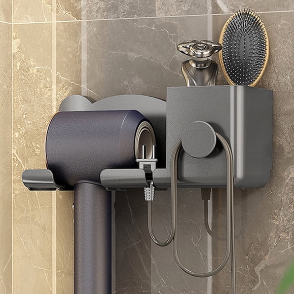 Hair Tool Organizer, Bathroom Organizer For Hair Tools , Bathroom Organizer Basket Hair Supplies Organizer Storage Hair Dryer- Wall Mount No Drilling