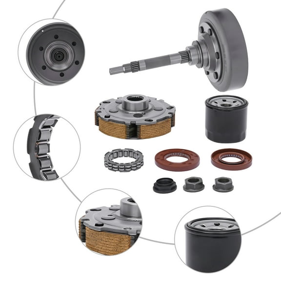 Miumaeov For HISUN UTV 500, UTV500, UTV 700, UTV700, MSU500, MSU 700, YS700 Wet Clutch Rebuild Kit