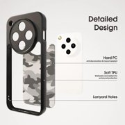 ( with wrist strap)IBMRS for Oppo Find X8 Phone Case,Non-Yellowing Shockproof Phone Cover, Anti-Scratch Clear Back camo