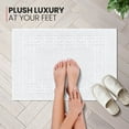 thumbnail image 3 of Canadian Linen Everest Bathmats, 2 Pack, 20"x30", Soft Absorbent Cotton Washable Lightweight Quick Dry Bathroom Tub Mats with Greek Key Design, White, 3 of 9