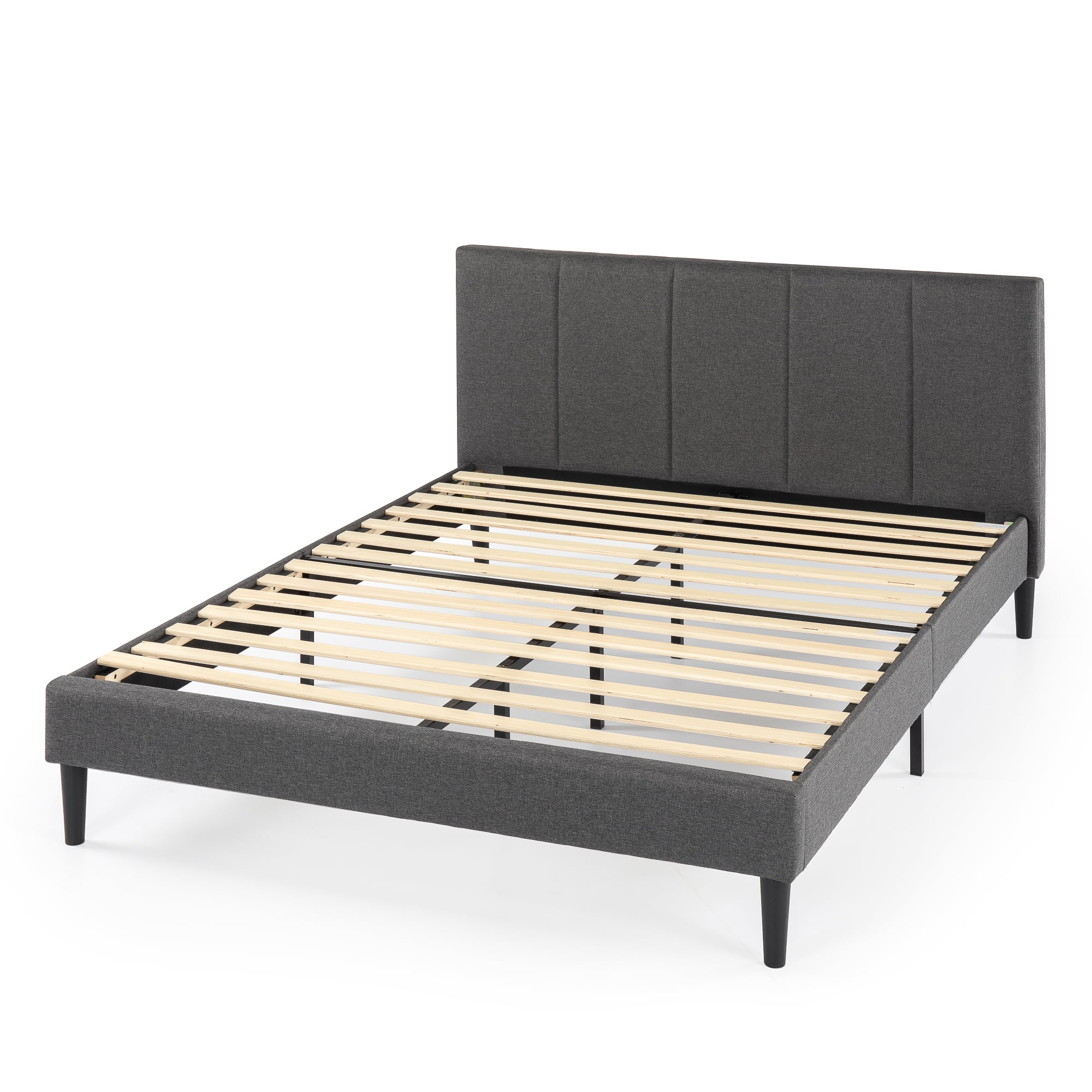Zinus Maddon 35" Upholstered Platform Bed Frame, Grey, Full