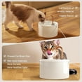 thumbnail image 2 of Ceramic Cat Water Fountain, 2.1L/71oz Ceramic Cat Fountain, Automatic Ceramic Water Fountain for Cats, Pet Water Fountain with Ultra-Quiet Pump and 3 Filters & 3 Sponges (White), 2 of 5