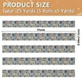 thumbnail image 3 of 5 Rolls Christmas Ribbon 1.5 inch Wide Decorative Ribbon for Gift Wrapping and Holiday Decorations Various Brightly Colored Shapes, 3 of 7