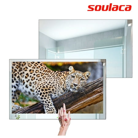 Soulaca 32" 4K Smart Mirror UHD Television Vanishing Full Touchscreen Android TV with WiFi Bluetooth DTV ATSC 2023 Model