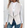thumbnail image 4 of Women'S Autumn and Winter Casual Simple Sleeveless Plush Vest Vest Jacket Cardigan Vest White M, 4 of 10