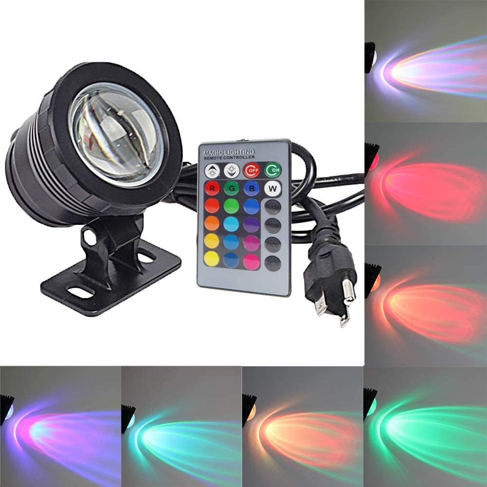 Waterproof 10W 20W RGB LED Underwater Spot Light Pond Aquarium Lamp+Controller 
