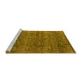thumbnail image 2 of Ahgly Company Machine Washable Indoor Round Abstract Yellow Modern Area Rugs, 8' Round, 2 of 4