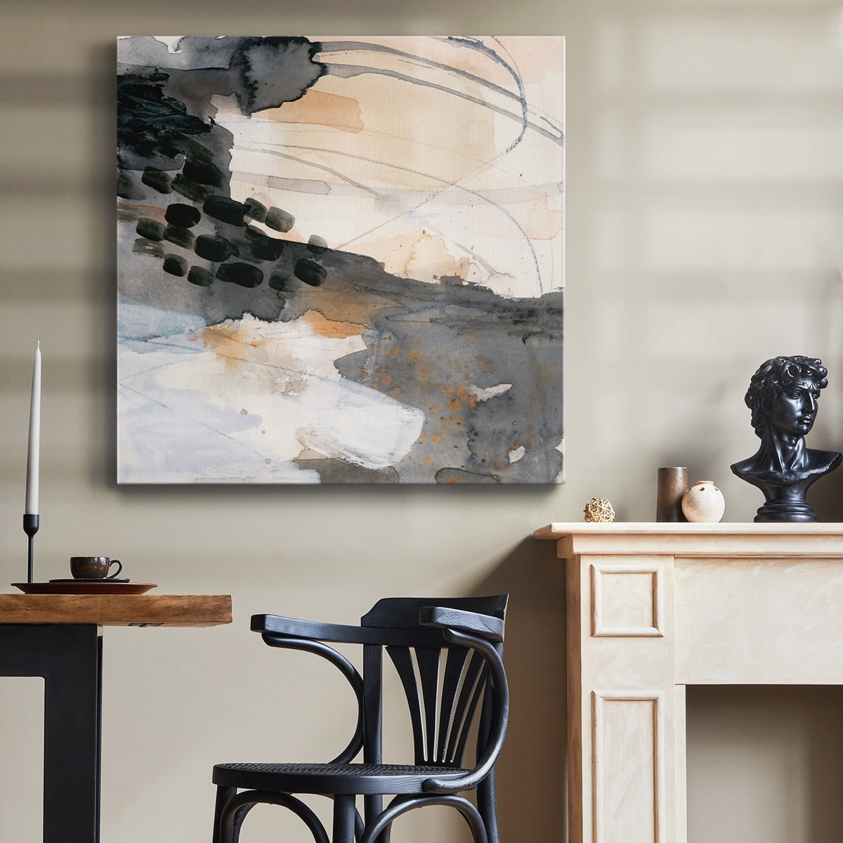 Wexford Home Neutral Flock I-Premium Gallery Wrapped Canvas, 10" x 10" - Ready to Hang
