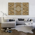 thumbnail image 2 of ARTCANVAS Art Deco Brown Tan Geometric Design Canvas Art Print - Size: 60" x 40" (1.50" Deep) (3-Piece), 2 of 9