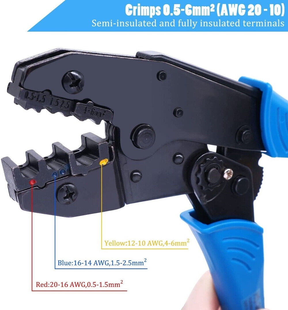HS-30J 0.5-6mm Assorted Insulated Wire Crimping Plier Terminal Crimp Pliers Tool