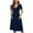 Dark Blue, variant on Bigersell Casual Dress Summer Female Button-Donw Short Sleeve Knee Length Fitted & Flare Dress Style D-68 Summer Dresses Regular Summer Dresses , Black XL