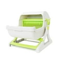 thumbnail image 3 of Runquan Cat Litter Box Cat Furniture Easy Clean Cat Litter Basin Cat Toilet Training Green, 3 of 8