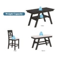 thumbnail image 2 of Set of 6 Dining Table Set, Counter Height Dining Table with Storage Shelf and Wide Tabletop, Modern Dining Furniture Set Dining Table with 4 Dining Chairs and 1 Bench for Kitchen, Espresso, 2 of 7