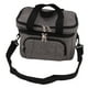 thumbnail image 2 of Bolsa térmica plegable de tela Oxford PEVA, a prueba de fugas, con doble aislamiento, bolsa de almuerzo con correa ajustable para el hombro para viajes, playa, picnic, camping, cáñamo, gris,, 2 of 10