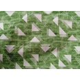 thumbnail image 4 of oneOone Cotton Cambric Forest Green Fabric Texture & Triangle Geometric Craft Projects Decor Fabric Printed By The Yard 56 Inch Wide, 4 of 4