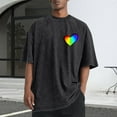 thumbnail image 2 of RKSTN Valentine's Day T Shirts for Man Oversized Crewneck Cotton Valentine Print Short Sleeves Shirts Tops Mens Casual Round Neck Sports Washed Distressed T-Shirts Loose Fits Comfy Soft Tee Shirts, 2 of 6
