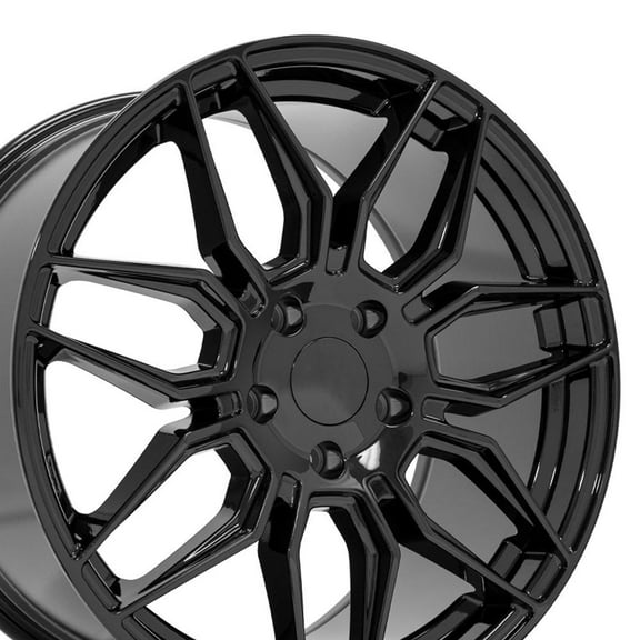 OE Wheels CV03C 19 Inch Rim Fits Corvette C8 Z06 Style 5x120.65 19x10 Gloss Black - Hollander 95580 (1)