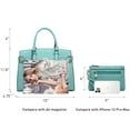 thumbnail image 6 of MKP Female Satchel Handbags Shoulder Tote Top Handle Bags with Matching Wristlet Wallet, 6 of 10