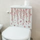 thumbnail image 2 of Pegatinas para tapa de asiento de inodoro, autoadhesivas, impermeables, para decoración de cisterna de baño, hojas de plantas y flores, 2 of 7