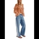 thumbnail image 1 of Blusa Playera con Volantes y Cuello en V Transparente de con Ribete de Encaje y Larga con Lazo Frontal para Mujer Caqui M, 1 of 9