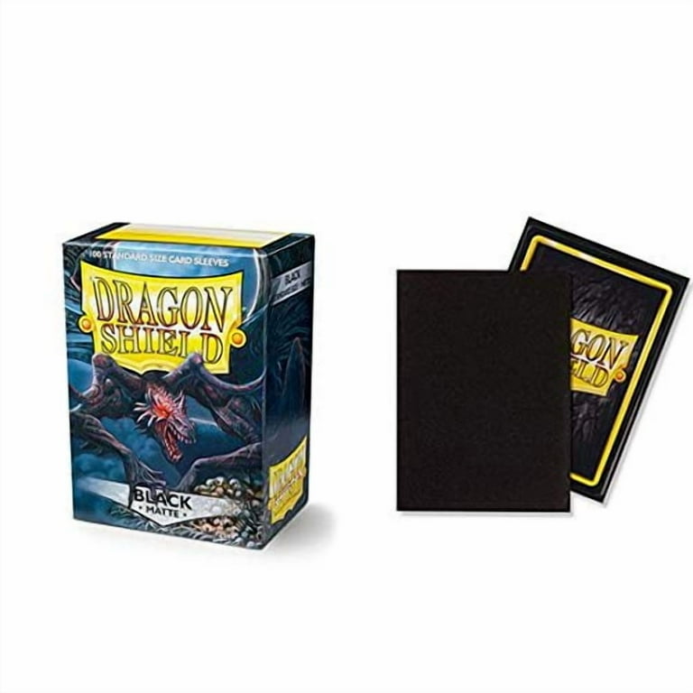5 Packs Dragon Shield Matte Black Standard Size 100 ct Card