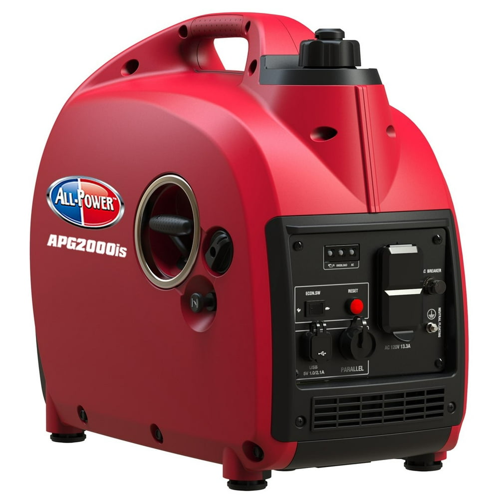 All Power 2000 Watt Portable Inverter Generator, Compact & Quiet, Gas Powered 2000W RV Generator