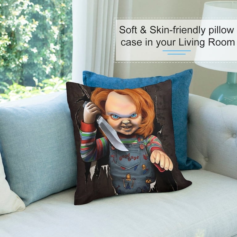 Chucky Doll Square Pillowcase Plush Pillowslip Soft Pillow Cover