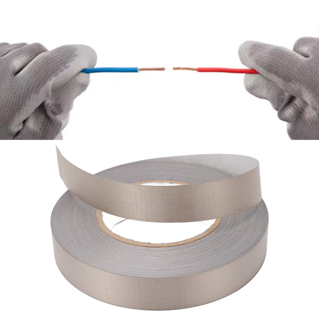 Single Side Conductive Fabric Tape Anti Abrasion Portable Tensile Resistance Tape for Grounding Signal Blocking