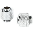 thumbnail image 2 of 4Pcs Water Cooling Fittings G1/4 External Thread for 9.5X12.7mm Soft Tube Computer Cooling System Silver, 2 of 8