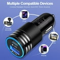 thumbnail image 7 of Usb C Car Charger,AILKIN 2.4A/PD18W Fast Charge Car Cigarette Lighter Socket Fast Charging Dual USB Car Charger Adapter,Black, 7 of 7