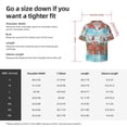 thumbnail image 7 of KLL Winter Birds on the Fence Print Men's Shirt Short Sleeve Button Down Summer Cuba Beach Shirts- 4X-Large, 7 of 7