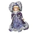 thumbnail image 4 of Muñeca de porcelana de 41 cm, adorable figura coleccionable antigua, para vestir, hecha de violeta, 4 of 9