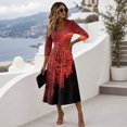 thumbnail image 5 of Halloween Women's 3/4 Sleeve Dresses Wrap V Neck Cute Halloween Graphic Sundress A-Line Casual Summer Sundress, 5 of 6