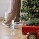 thumbnail image 4 of Figura navideña de cascanueces de cristal de 34 cm, soldado navideño, marioneta para centros de mesa navideños., 4 of 5