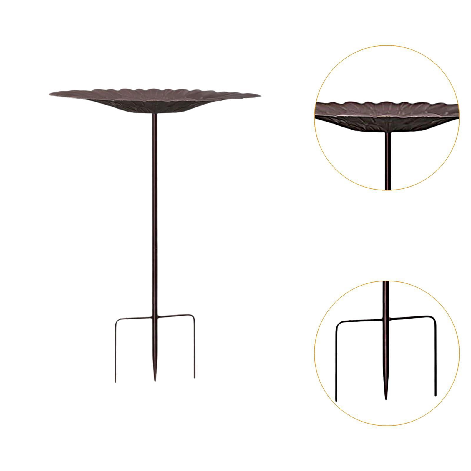 figatia Birdfeeder with Metal Stake Bird Feeder Decorative Stake Stand Bird Baths for Outdoors Garden Metal Bath for Lawn Patio