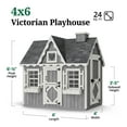 thumbnail image 3 of Little Cottage Co. 4x6 Victorian Playhouse with Floor, Outdoor Wood Do-It-Yourself Kit, 3 of 12