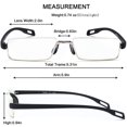thumbnail image 4 of EYEURL Blue Light Blocking Reading Glasses - Half Rim Computer Readers for Women Men Classic Fashion Eyeglass for Reading Magnification 1.75, 4 of 4
