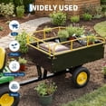 thumbnail image 2 of 750LBS 15CuFt Utility Dump Trailer, Heavy-Duty Steel Garden Cart, Removable Sides, Foot Pedal & Hand Pull, for ATV/UTV/Tractor, 2 of 7