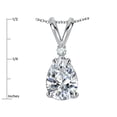thumbnail image 4 of Star K� Pear Shape 8x6 mm Genuine White Topaz Rabbit Ear Pendant Necklace, 4 of 9