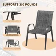 thumbnail image 2 of UDPATIO Patio Chairs Set of 5, Outdoor Dining Chairs High Back with All Weather Breathable Textilene, Metal Frame for Lawn Garden Backyard Deck,Dark Grey, 2 of 9