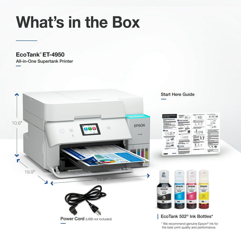 Epson EcoTank ET-4950 Wireless All-in-One Color Supertank Printer
