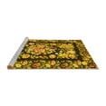 thumbnail image 2 of Ahgly Company Machine Washable Indoor Square Medallion Yellow French Area Rugs, 5' Square, 2 of 4
