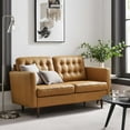 thumbnail image 3 of Exalt Tufted Vegan Leather Loveseat, 3 of 9