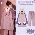 thumbnail image 5 of Disney-ropa de dormir de terciopelo Coral cálido para pareja, albornoz engrosado, pijama con capucha, traje de invierno, Daisy & Donald Duck, Pjs Y2k Winnie, 5 of 5
