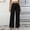 Black women wide leg pants a1, variant on Cagogo Women's Wide Leg Elastic Waist Flowy Casual Lounge Pants Solid Long Trousers Beach Vacation Travel Work, Black S
