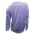 thumbnail image 2 of Victoria's Secret Pink Campus Pieced Velour Sweater Medium Purple Oversize Nwt, 2 of 2