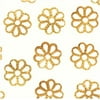 Bright Gold Plated Open Petal Flower Bead Caps 7mm (50)