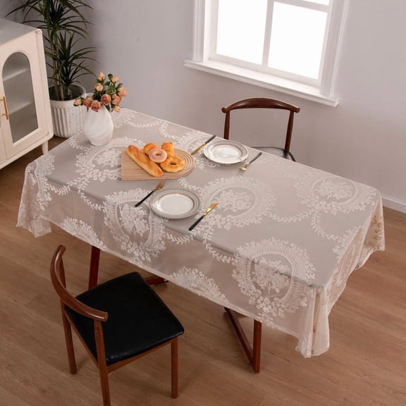 Faty-T Rectangle Table Cloth, Waterproof Heavy Duty Vinyl Tablecloths, Wipeable Washable Table Cover for Kitchen and Dining Room 52''x70''