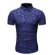 thumbnail image 1 of Camisa de manga corta con estampado floral de ajuste delgado para negocios con botones informales para hombres Pompotops  oipoqjl47828, 1 of 4