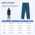 thumbnail image 2 of Salouo Stingray Print Pajama Pants for Men, Lounge Pants Elastic Waistband Casual Men's sleepwear Loungewear Sleep Pajama Pant -X-Large, 2 of 7